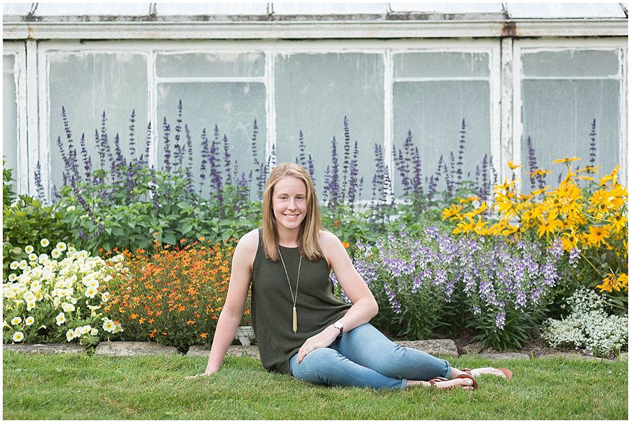 oardc flower gardens, senior pictures, Highland High School, Class of 2018, Wooster Photographer, Jamie Lynette Photography