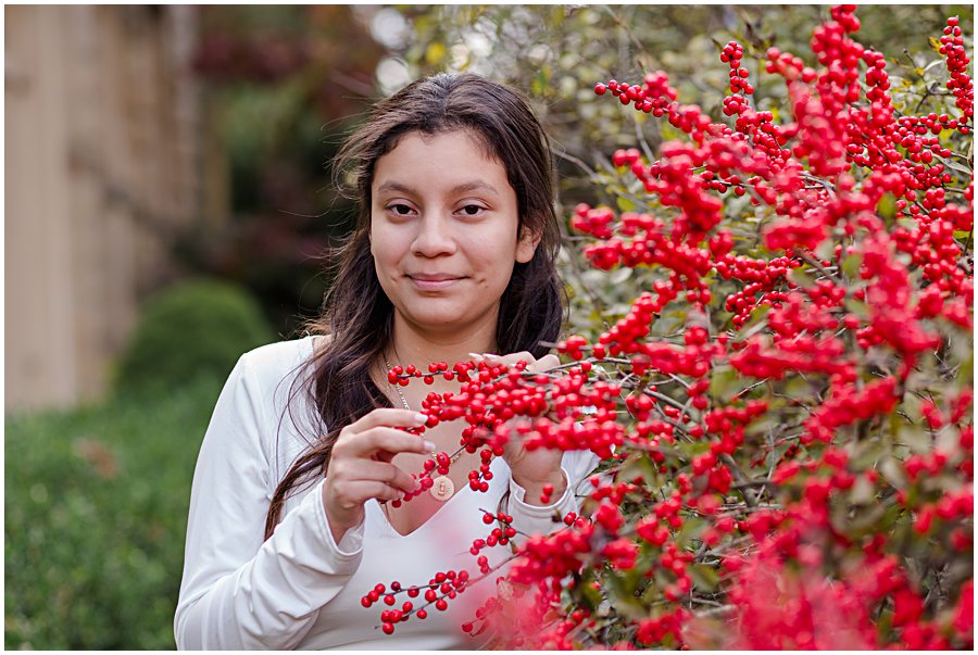waynedale-high-school-senior-photos-oardc-jamielynettephotography-girl standing in front of red berries