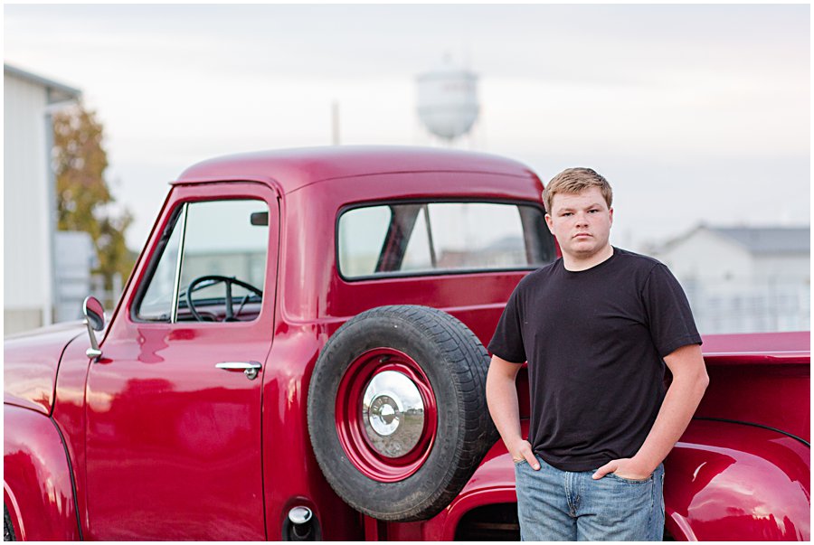 A Football and Vintage Truck Inspired Senior Session