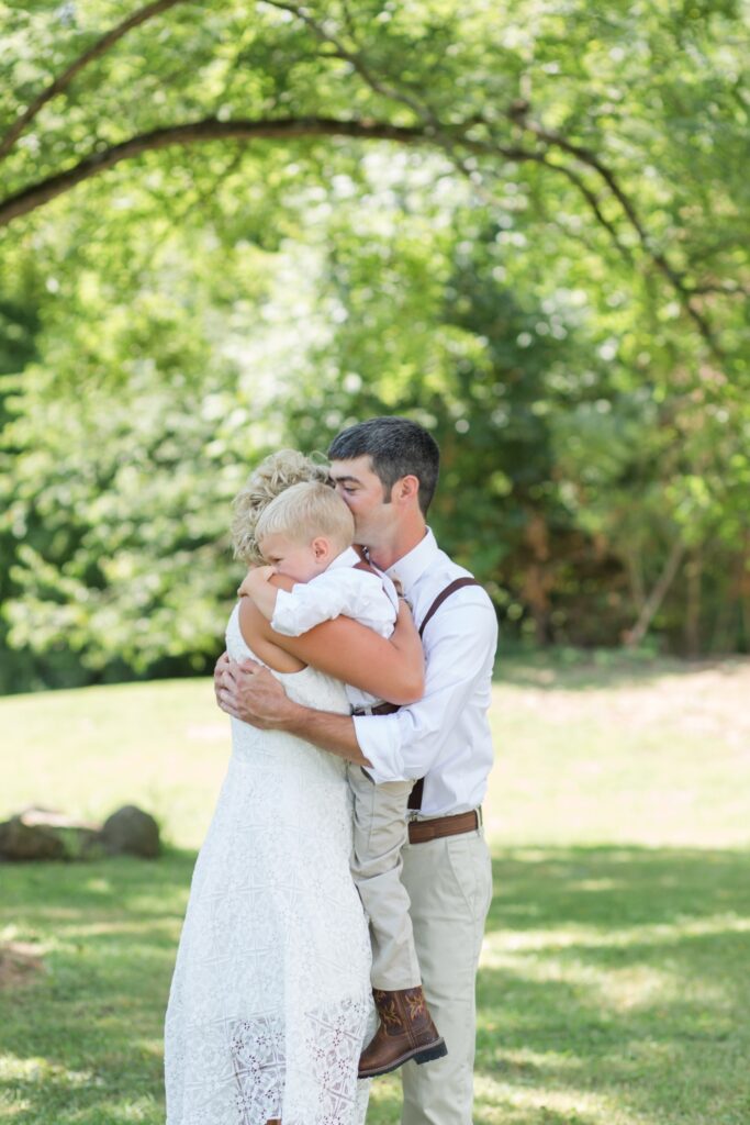 McKaylee and Tyler on their intimate backyard wedding day in Wooster Ohio
