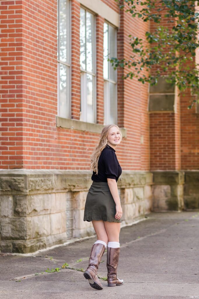 City photos in downtown Wooster with brick buildings and city charm