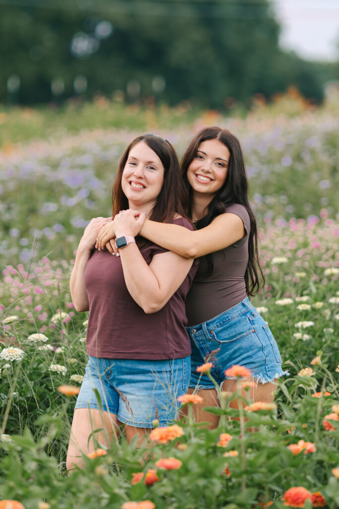 senior girl summer flower field photos