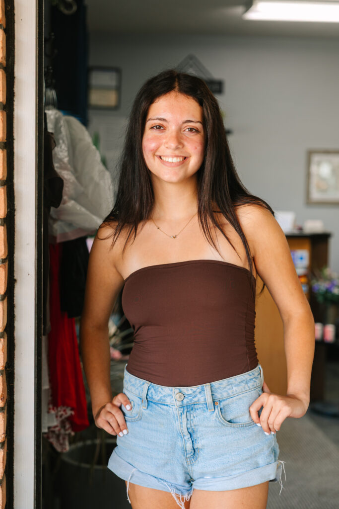 Natural glam hair and makeup for Class of 2026 senior session