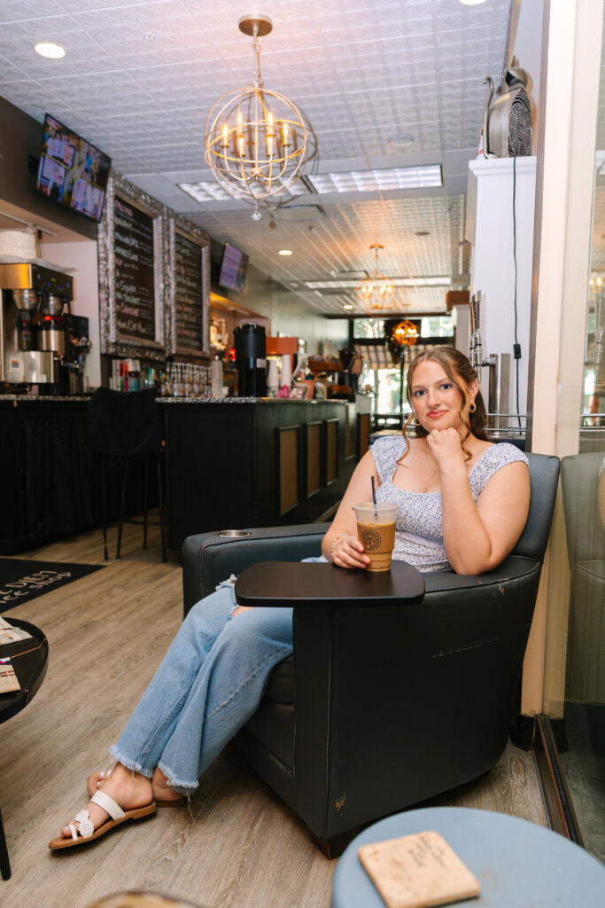 coffee shop senior photos Canton Ohio