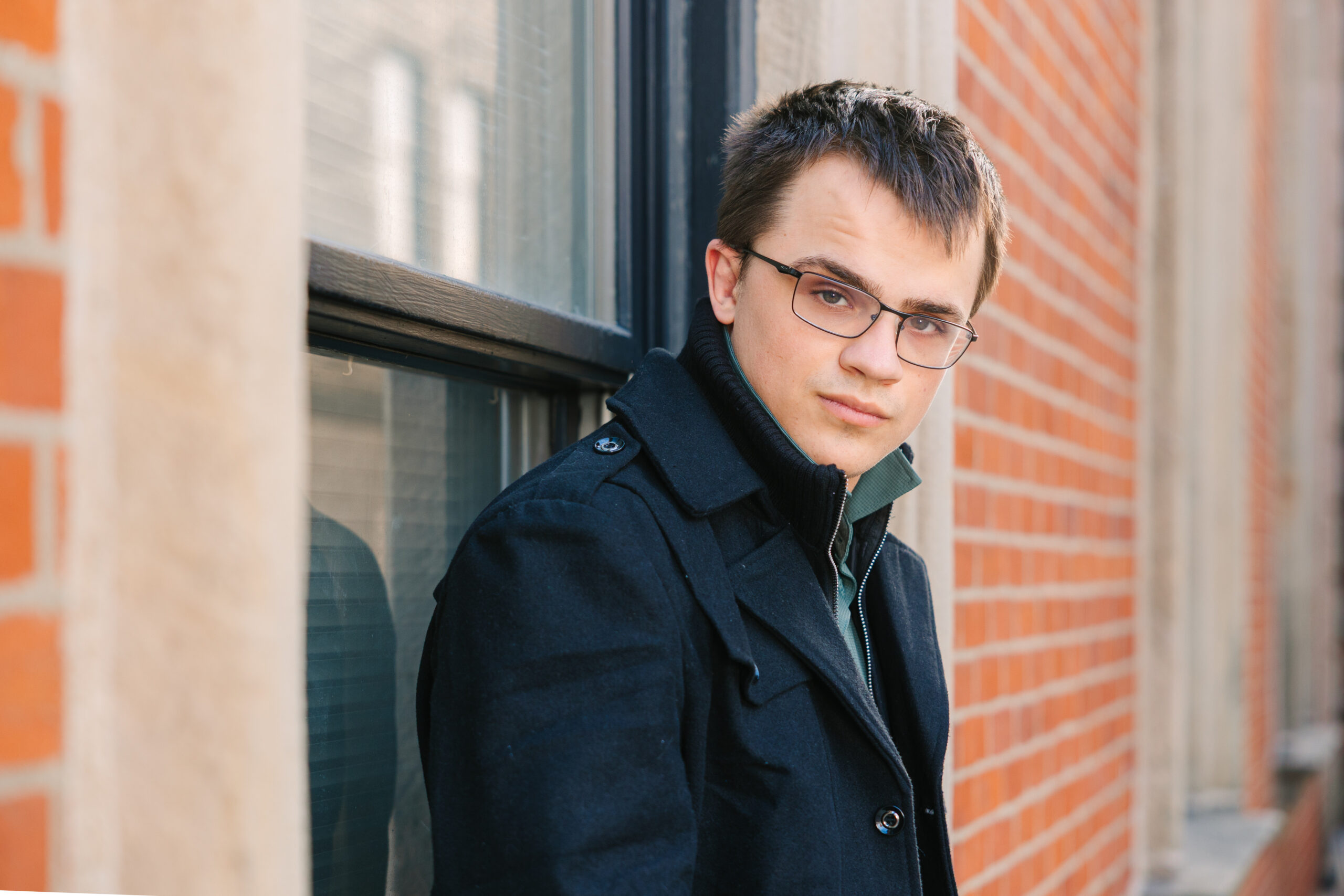 senior guy edgy photo